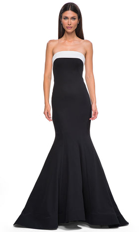 La Femme 32914 Elegant Wrap Around Trim Mermaid Prom Gown
