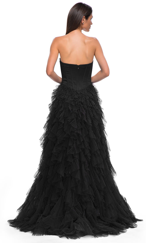 La Femme 32760 Strapless Corset Bodice Prom Gown