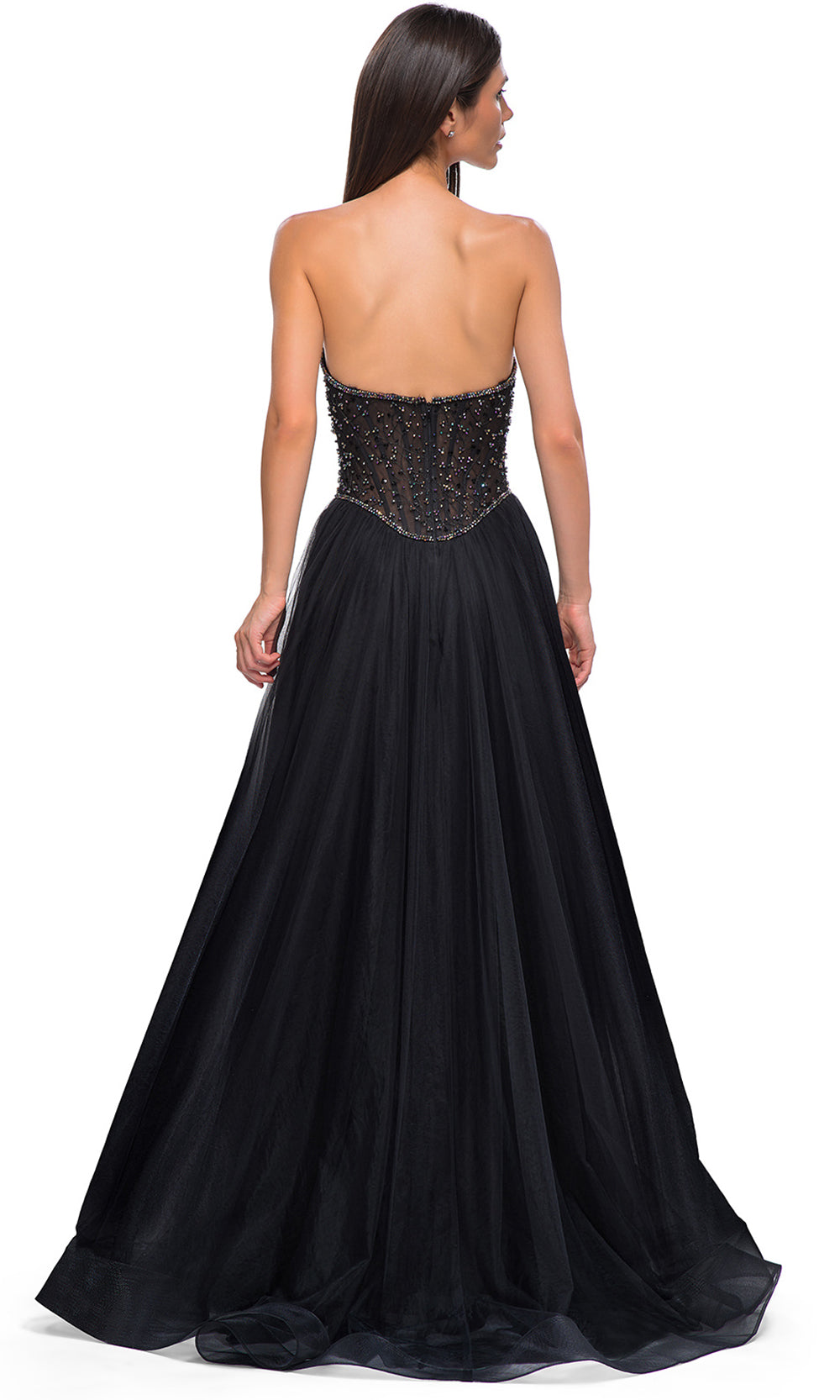 La Femme 32856 Beaded Bodice A-Line Prom Gown