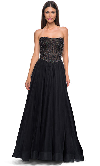 La Femme 32856 Beaded Bodice A-Line Prom Gown