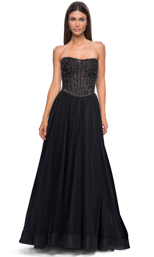 La Femme 32856 Beaded Bodice A-Line Prom Gown