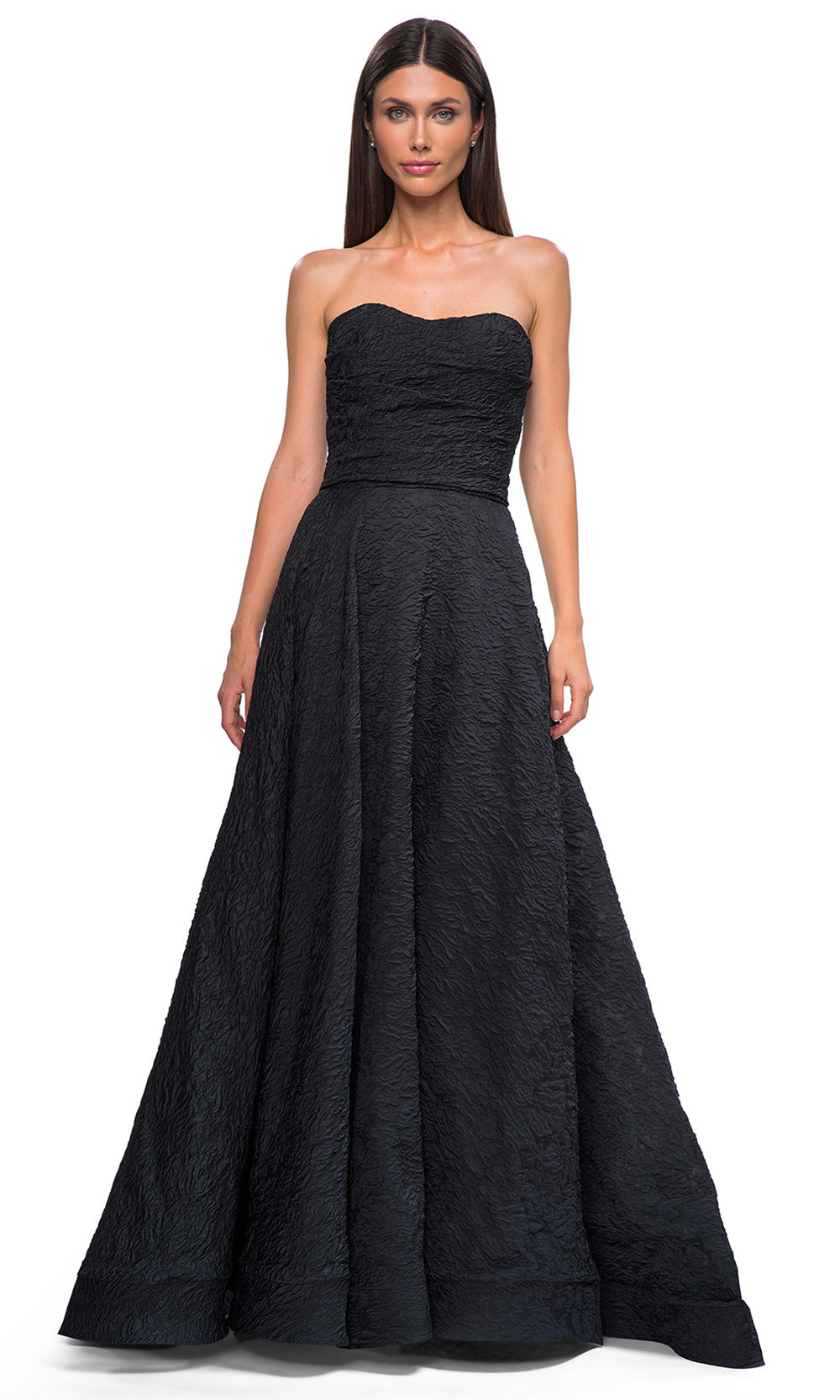 La Femme 32893 Sweetheart Neckline Jacquard Prom Gown