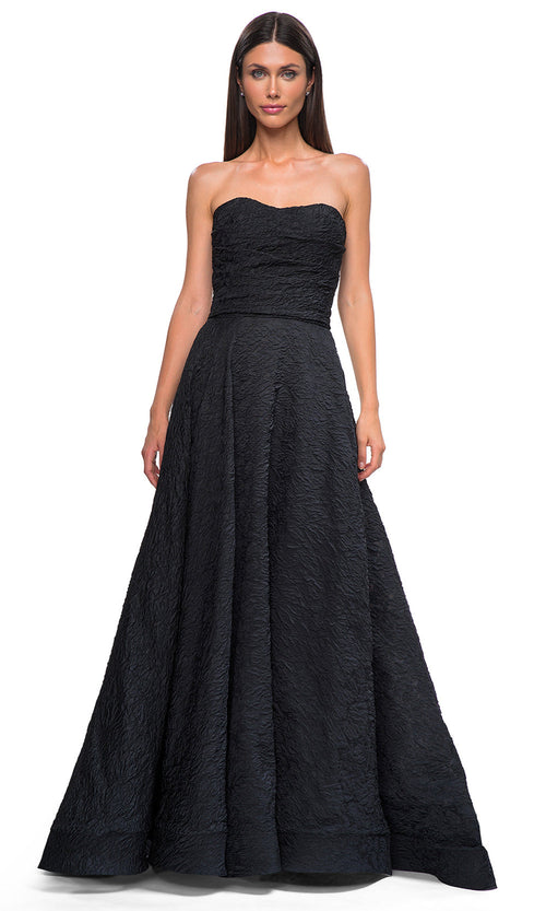 La Femme 32893 Sweetheart Neckline Jacquard Prom Gown