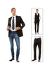 Black Zegarie Suit Separates Solid Dinner Jacket For Men MJ346-01 - Suit-separates