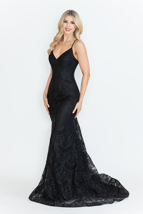 Black Wedding Guest Dress Black Tie Formal Gown & Plus Size by 8338