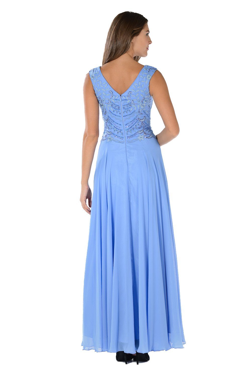 Poly USA Periwinkle Long Formal Dresses