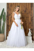 Bridal Ballgown Sleeveless Wedding Embellished Applique A-Line Dress By Eva 5232 - Dress