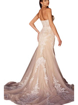 Bridal Dress 2025 Lace Embellished Strapless Wedding Gown