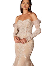 Bridal Dress 2025 Lace Embellished Strapless Wedding Gown