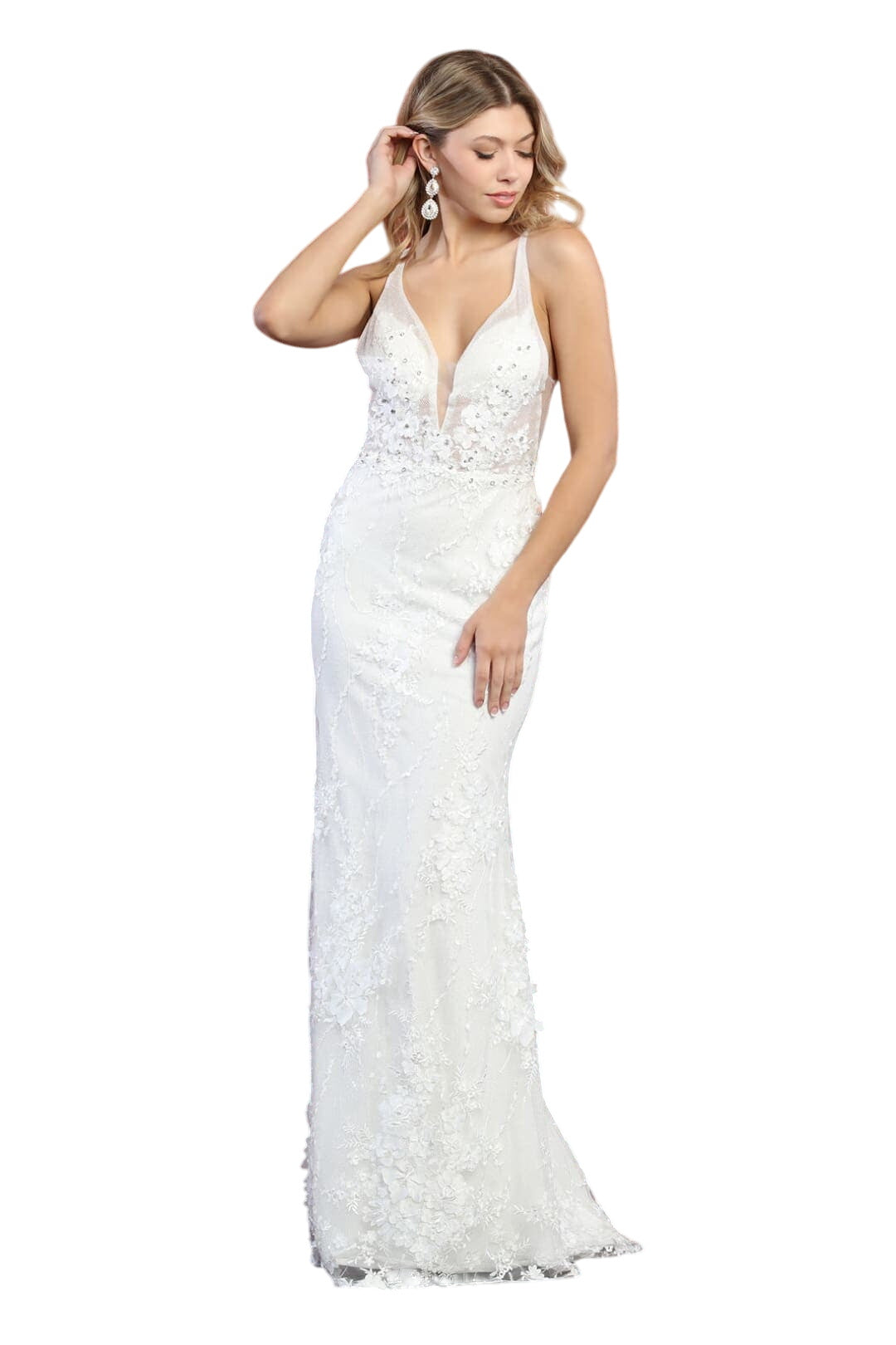 Ivory Mermaid Wedding Gown - IVORY / 4 - Dress