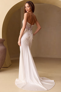 Bridal Dress Mermaid Beaded Pageant Gown By Amelia Couture 3042 - Dress