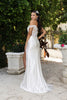 Bridal Dress Sleeveless Ruched High Slit Gown By Royal Queen RQ8183 - Dress