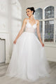 Bridal Dress V-Neck Sequin Wedding Gown By May Queen MQ2167 - IVORY / 4 - Dress
