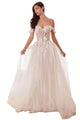 Bridal Gown 2025 Floral Off-Shoulder Elegant Wedding Dress - French White / 2 - Prom