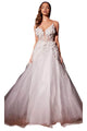 Bridal Gown 2025 Floral Sleeveless Elegant Wedding Dress - Off White / 4 - Prom