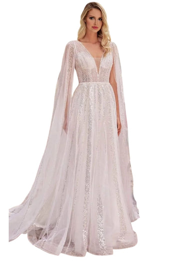 Bridal Gown 2025 Sequin A-Line Elegant Wedding Dress - Off White / 2 - Prom