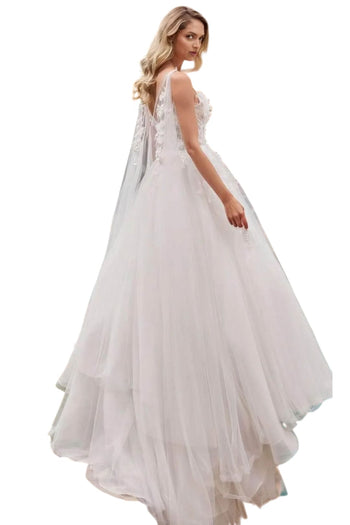 Bridal Gown 2025 Sleeveless Layered Tulle Elegant Wedding Dress - Prom