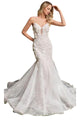 Bridal Gown 2025 Sleeveless Mermaid Elegant Wedding Dress - Off White-Nude / 2 - Prom