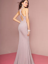 Mauve Bridesmaid Dresses-Inexpensive Elizabeth K GL2669 Jersey Prom