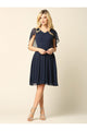 Bridesmaids Short Cocktail Chiffon Dress - The Dress Outlet Eva Fashion