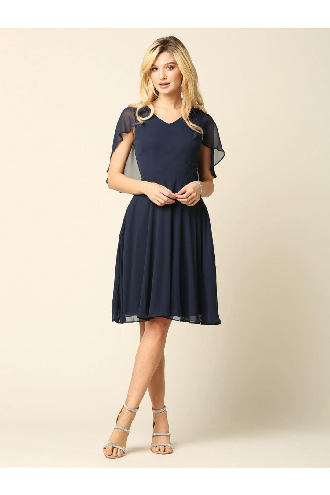 Eva USA 3350 Short Chiffon Dress | Formal Dress Shops Eva USA 3350 Short Chiffon Dress | Formal Dress Shops