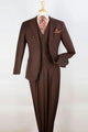 Brown Classic Fit Groomsmen Suit for Men & Boys - Perfect for Weddings + Free Tie - Brown / 36Regular - Suits