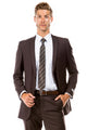 Brown Groomsmen Suit for Men & Boys - Perfect for Weddings + Free Tie - Suits