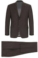 Brown Slim Fit Groomsmen Suit for Men & Boys - Perfect for Weddings + Free Tie - Brown / 34Short - Suits