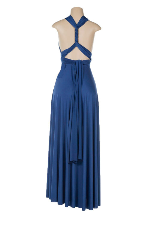 Poly USA Navy Blue Long Formal Dresses