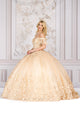 Butterfly Applique Off Shoulder Ball Gown by Bella Princess PQ1021