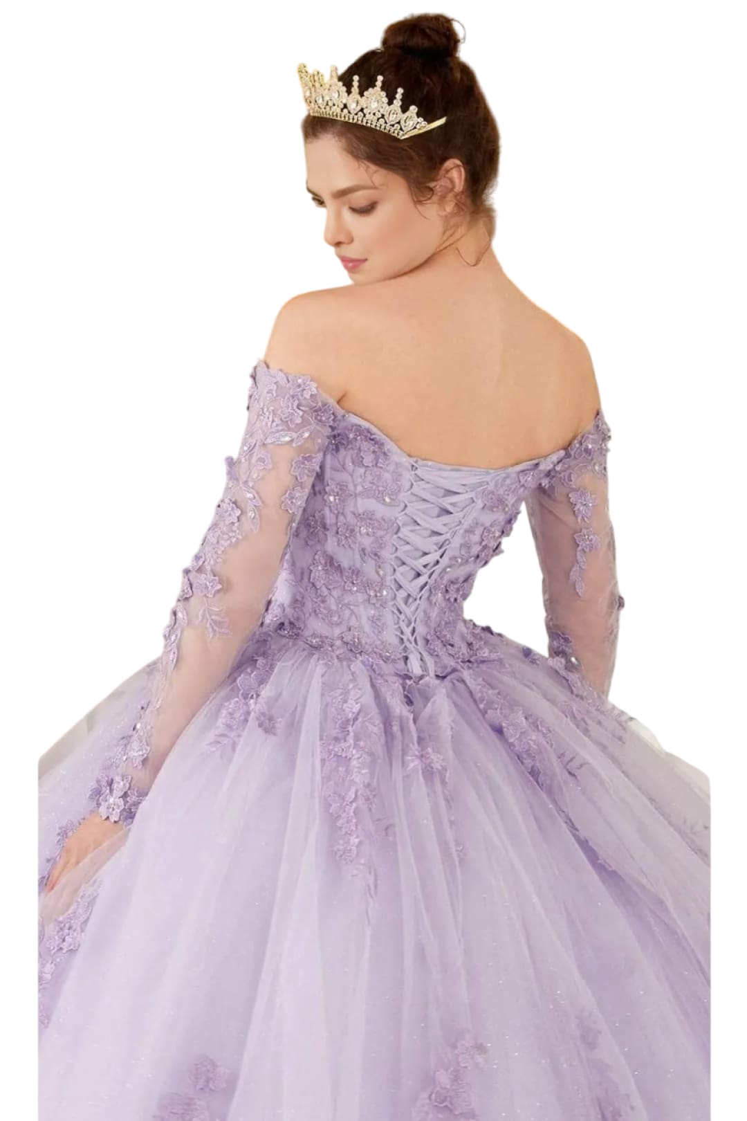 Butterfly Lace Lavender Princess Ball Gown 2025 Sexy Dress - Dress