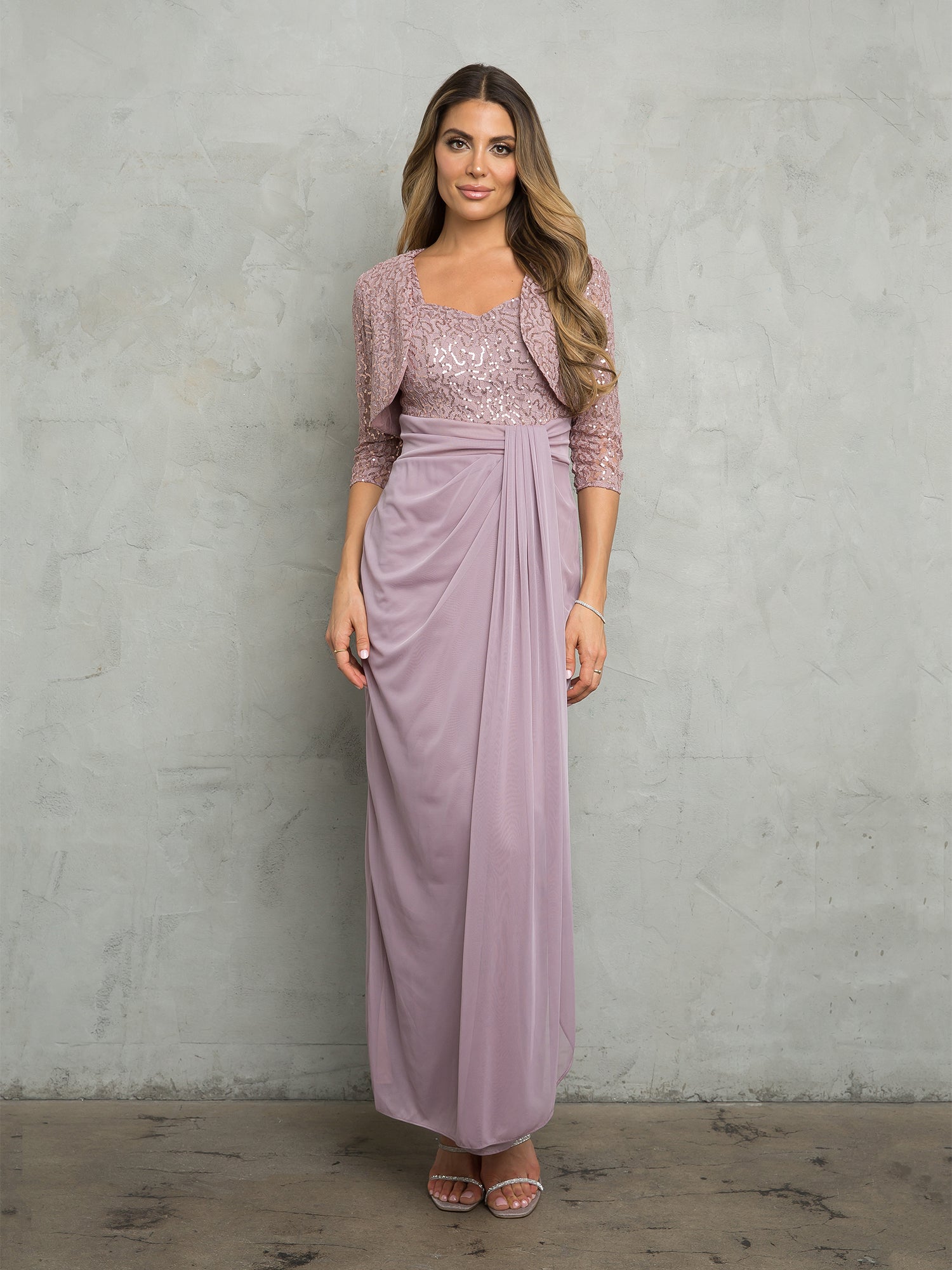 Long 2-Piece Bolero Dress for Mother of the Bride by Eva USA