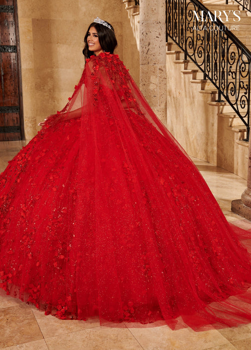 Alta Couture MQ3075 Cape Quinceanera Dress