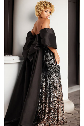 Caped Strapless Beaded Prom Gown: Jovani 38746 - Apparel & Accessories > Clothing > Dresses