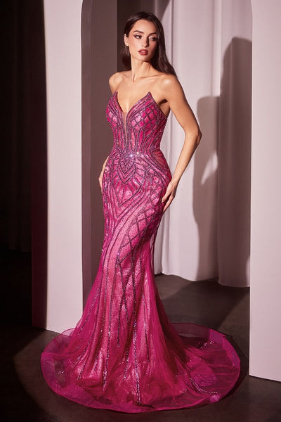 fuchsia dress formal