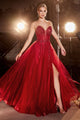 Vestido de corte A con apliques adornados Ladivine CD0230