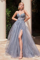 Ladivine CD0230 - Vestido de fiesta de corte A con apliques de cuentas