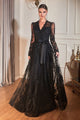 Ladivine Mother of Bride Dress V-Neck Long Sleeve Evening Gown CD233-New Collection