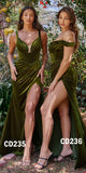 Ladivine CD235 Velvet Fitted Dress for Elegant Occasions