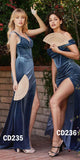 Ladivine CD235 Velvet Fitted Dress for Elegant Occasions