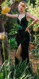 Ladivine CD235 Velvet Fitted Dress for Elegant Occasions