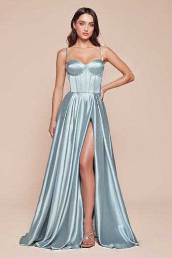 LT Blue Wedding Guest Dress Black Tie Formal Gown & Plus Size by CD337