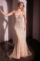 Ladivine CD766 Beaded Evening Dress Mermaid Long Formal Gown