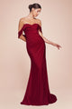 Vestido de dama de honor Ladivine de talla grande, largo y elástico, CD790C - Nueva colección