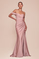 Vestido de dama de honor Ladivine de talla grande, largo y elástico, CD790C - Nueva colección