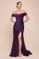 Vestido de dama de honor Ladivine de talla grande, largo y elástico, CD790C - Nueva colección