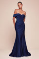 Vestido de dama de honor Ladivine de talla grande, largo y elástico, CD790C - Nueva colección