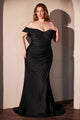 Vestido de dama de honor Ladivine de talla grande, largo y elástico, CD790C - Nueva colección