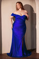 Vestido de dama de honor Ladivine de talla grande, largo y elástico, CD790C - Nueva colección