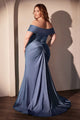 Vestido de dama de honor Ladivine de talla grande, largo y elástico, CD790C - Nueva colección